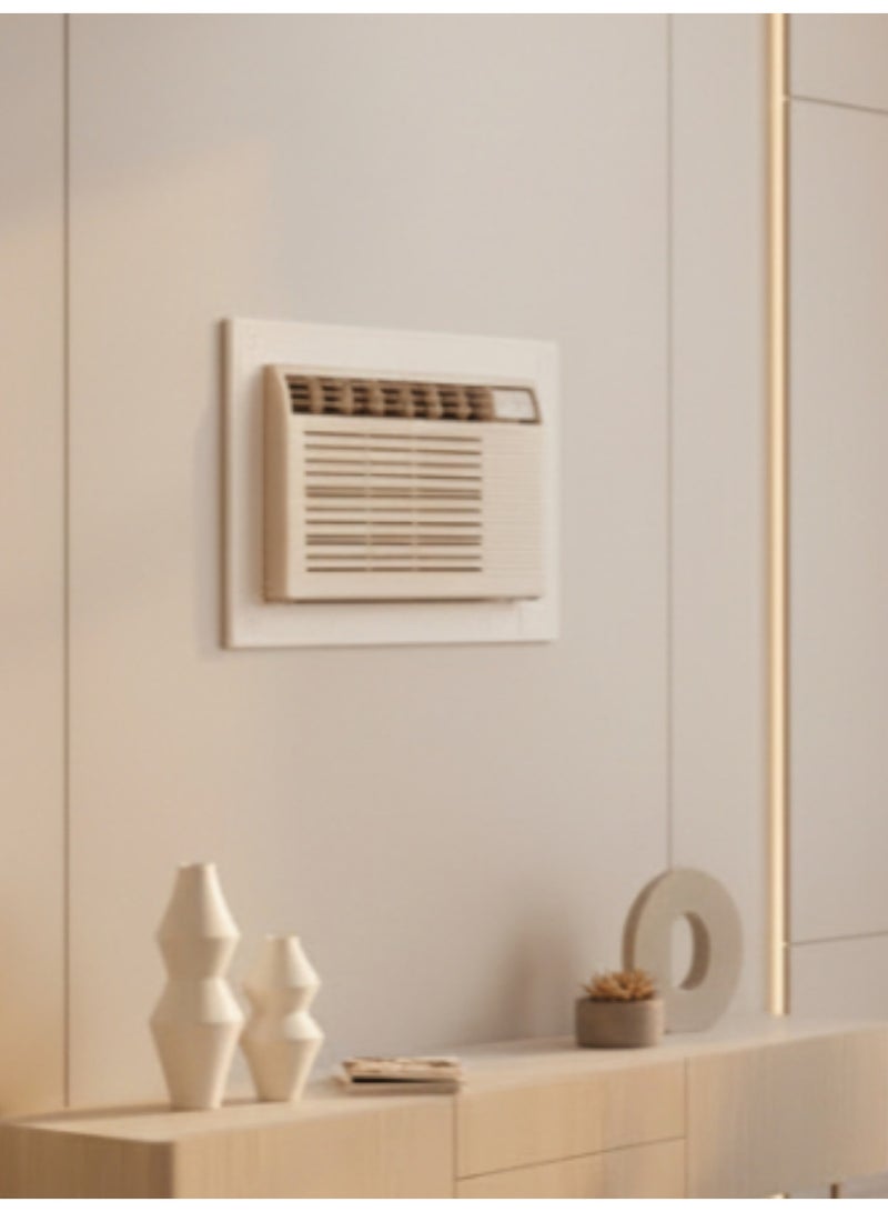 بهنس برواز مكيف شباك ذكي ابيض بلاستيك جاهز عالي الجودة براويز مكيفات شباك لاحاجة الى مسامير التثبيت اطار و ديكور المكيف الشباك مانعة للغبار والحشرات يحافظ على هواء التكييف كاملا بالغرفة سهولة الفك التركيب التنظيف - Image 5